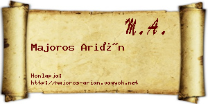 Majoros Arián névjegykártya